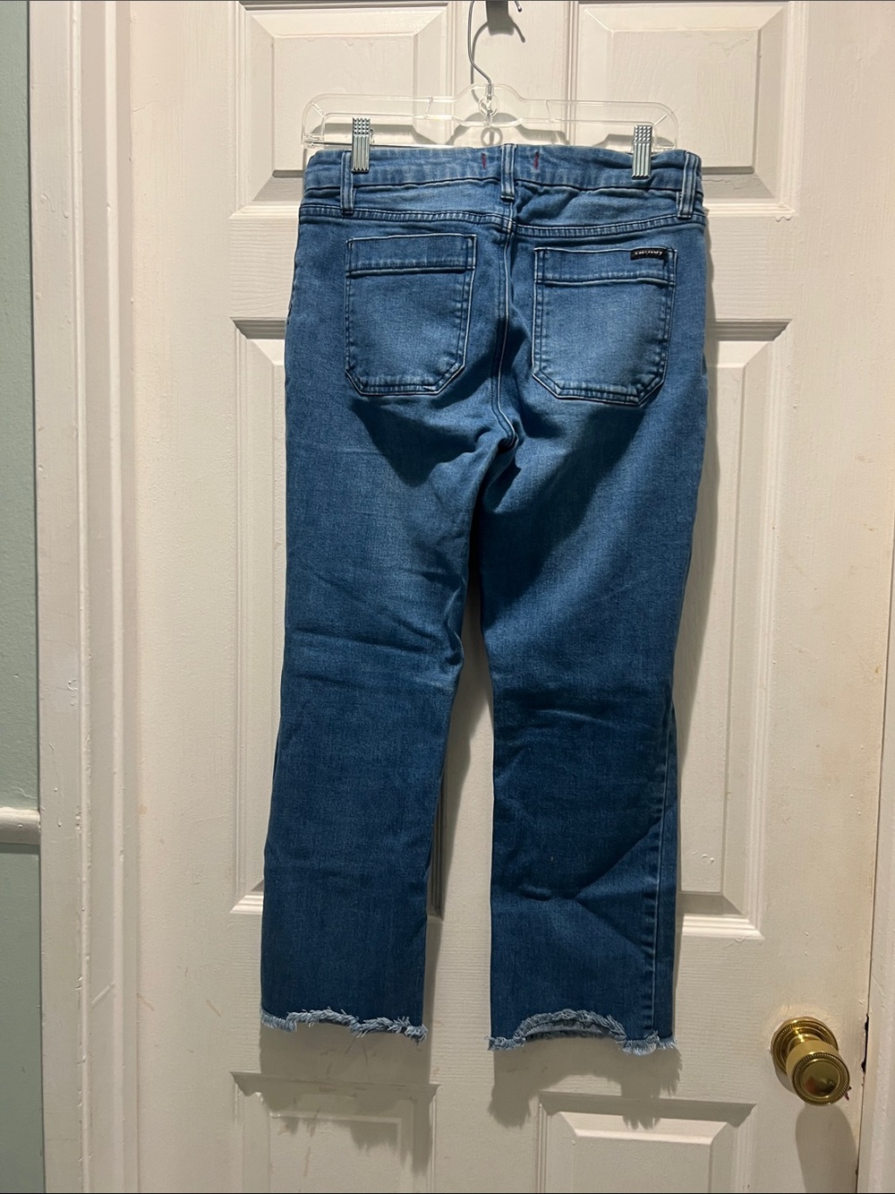 Sanctuary Mid-Rise Straight Crop Jeans in Medium Blue - Picture 7 of 11
